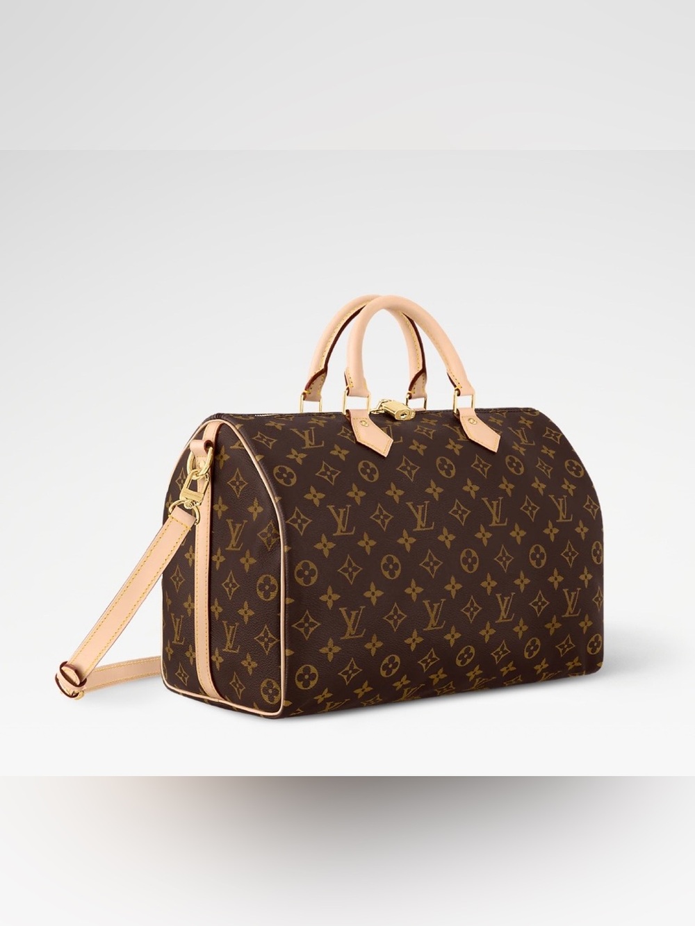 Authentic Louis Vuitton Speedy Bandouliere 35 Monogram -Full set Strap,Lock,key